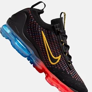 Nike Black and Multicolor Air VaporMax Sneakers